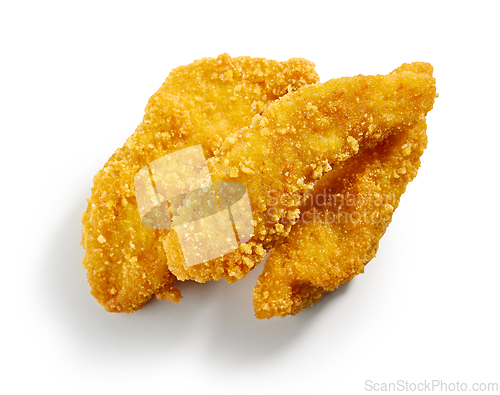 Image of fried chicken fillet strips
