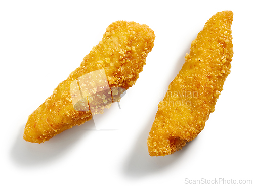 Image of fried chicken fillet strips