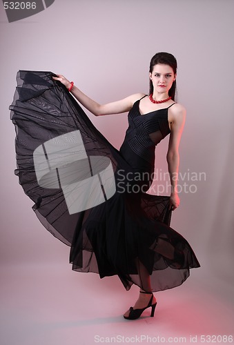 Image of Fashion model in studio