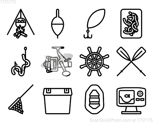 Image of Fishing Icon Set