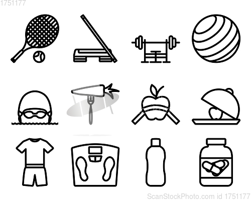 Image of Fitness Icon Set