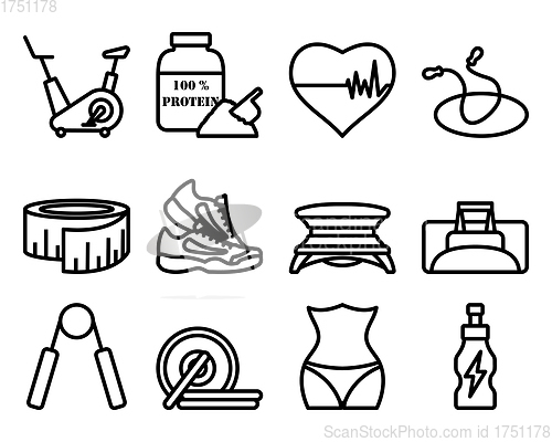Image of Fitness Icon Set