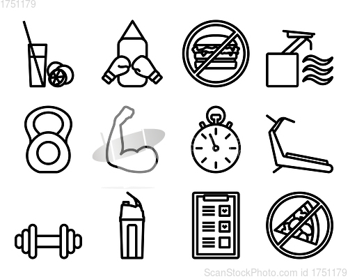 Image of Fitness Icon Set