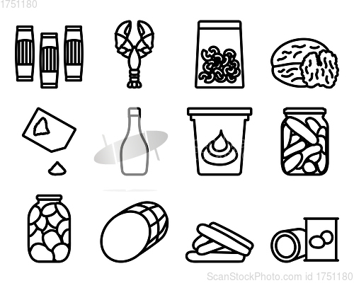 Image of Food Icon Set