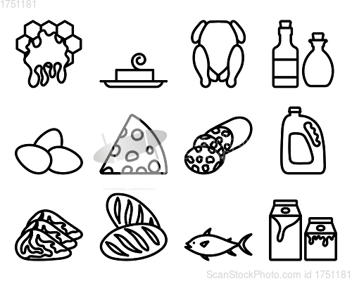 Image of Food Icon Set