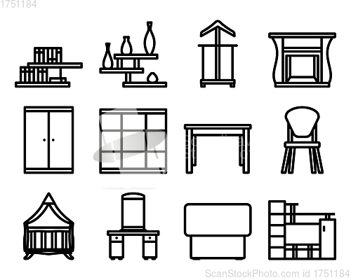 Image of Furniture Icon Set