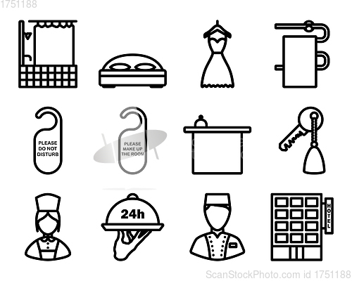 Image of Hotel Icon Set