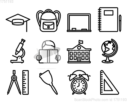 Image of School Icon Set