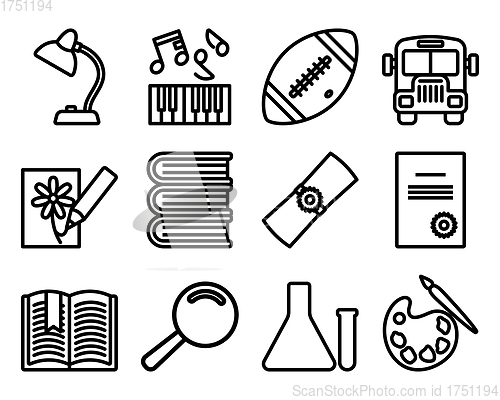 Image of School Icon Set