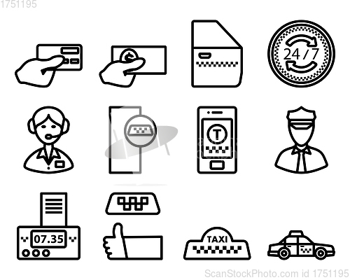Image of Taxi Icon Set