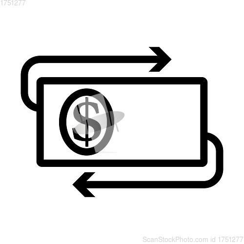 Image of Cash Back Dollar Banknote Icon