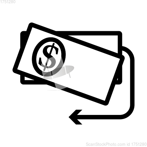 Image of Cash Back Dollar Banknotes Icon