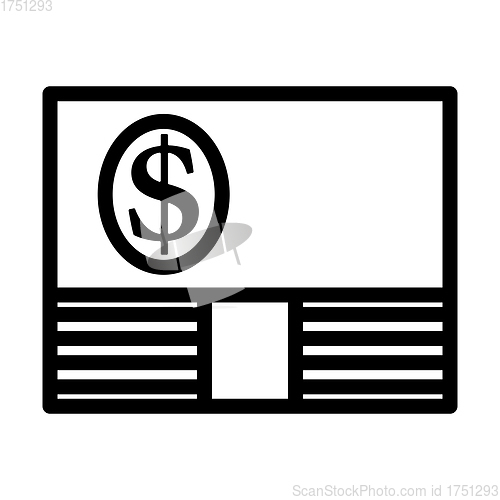 Image of Banknote On Top Of Money Stack Icon