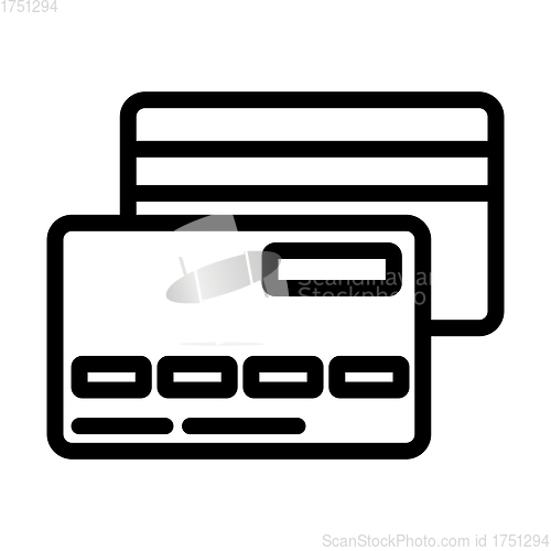Image of Front And Back Side Of Credit Card Icon