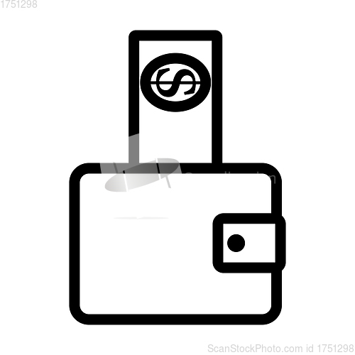 Image of Dollar Get Out From Purse Icon