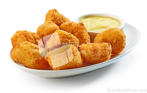 Image of fried fish fillet nuggets