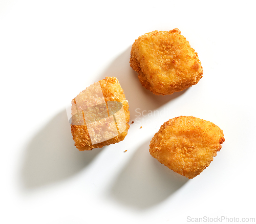 Image of fried fish fillet nuggets