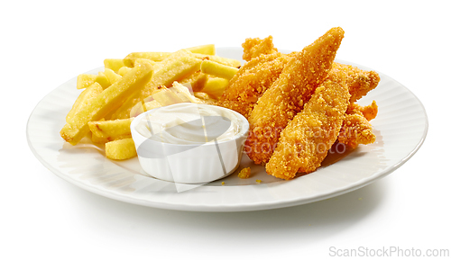 Image of french fries and chicken nuggets
