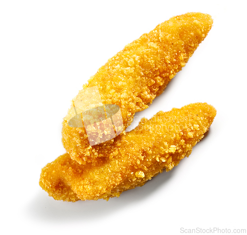 Image of fried chicken fillet strips