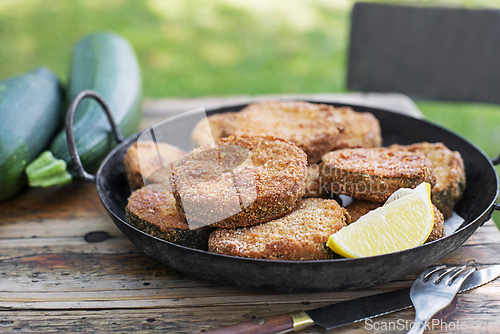 Image of Zucchini slices fried