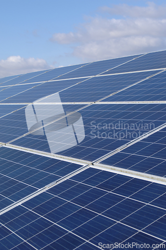 Image of Rows of solar panels