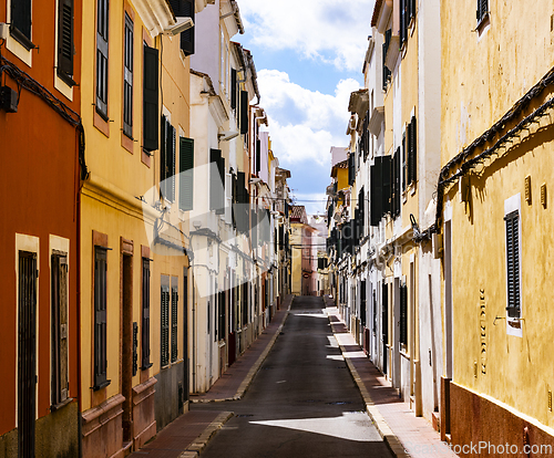 Image of Narrow Ancient Street in Mahon, Menorca