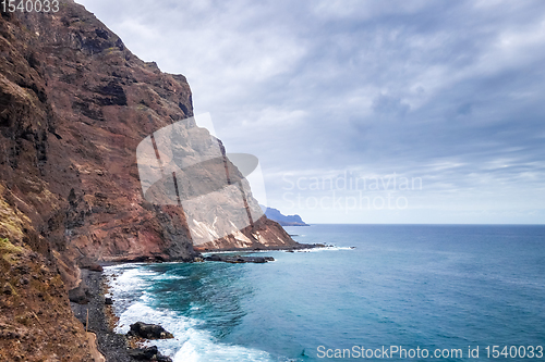 Image of Cliffs and ocean view in Santo Antao island, Cape Verde