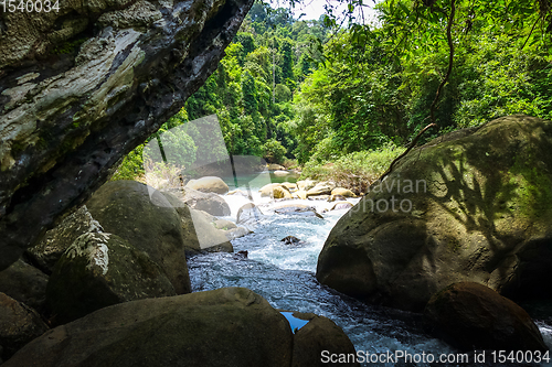 Image of River in jungle rainforest, Khao Sok, Thailand