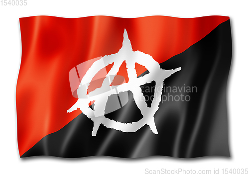 Image of Anarchy flag isolated on white