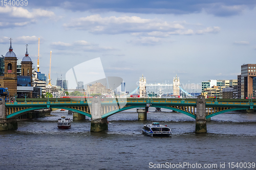 Image of London view from Thames river, UK