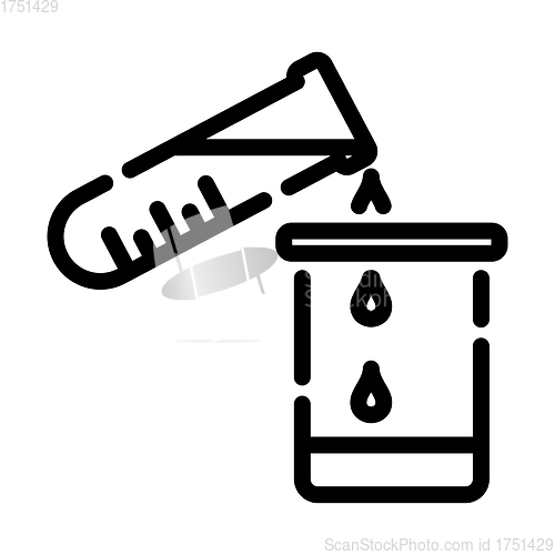 Image of Icon Of Chemistry Beaker Pour Liquid In Flask