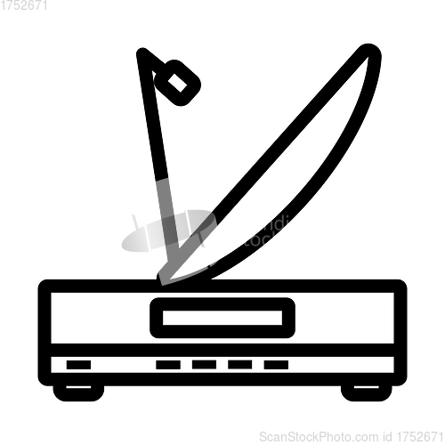 Image of Satellite Receiver With Antenna Icon