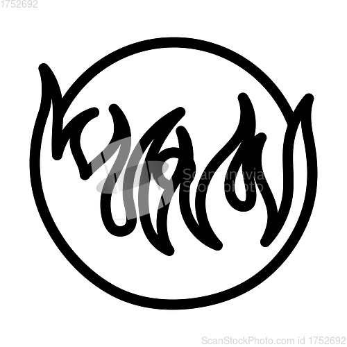 Image of Flame Vinyl Icon