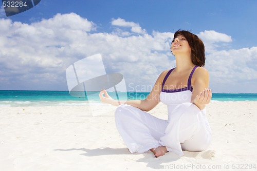 Image of meditation on the beach