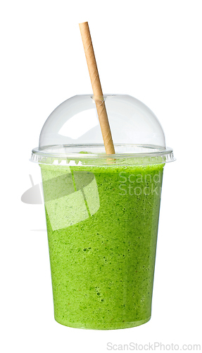 Image of take away cup of green smoothie