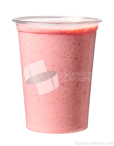 Image of pink milkshake in take away cup