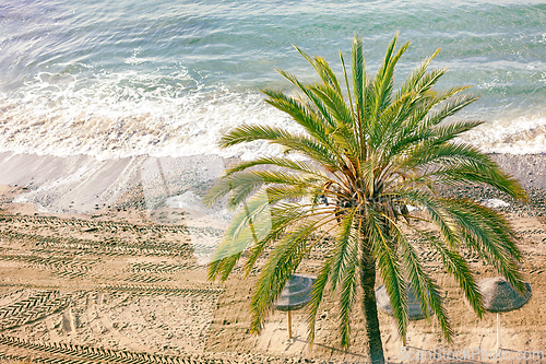 Image of Marbella beach in January, Spain