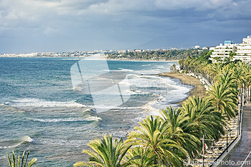 Image of panoramic view of Marbella promenade