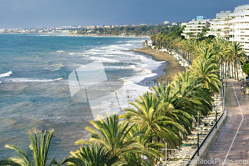 Image of panoramic view of Marbella promenade