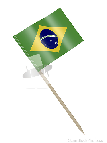 Image of Toothpick with Brazilian flag