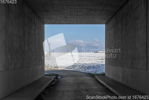 Image of inside concrete underpass