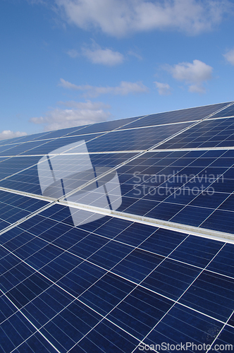 Image of Rows of solar panels