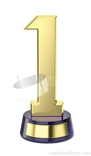 Image of Gold number one trophy