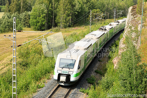 Image of Pendolino Express Train of VR Group at Speed