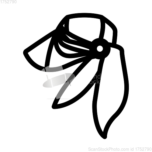 Image of Business Woman Neck Scarf Icon
