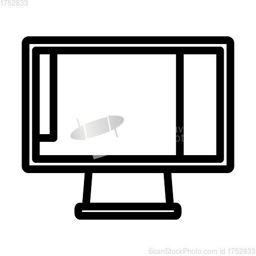 Image of Icon Of Photo Editor On Monitor Screen