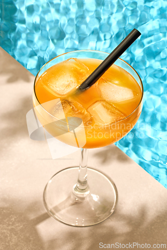 Image of cocktail glass of iced juice