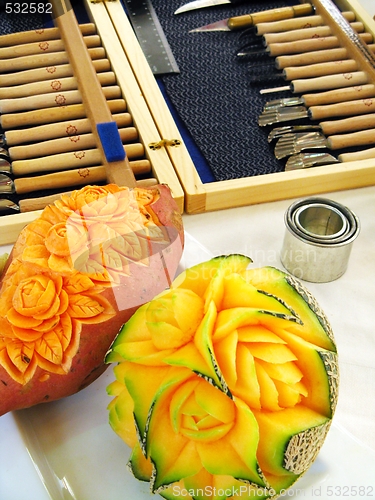 Image of Sweet potato and melon - carving