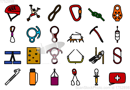 Image of Alpinist Icon Set