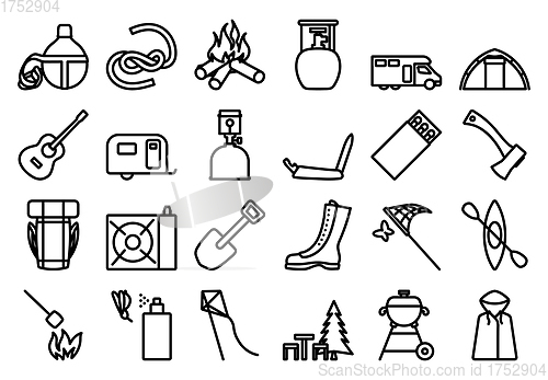 Image of Camping Icon Set